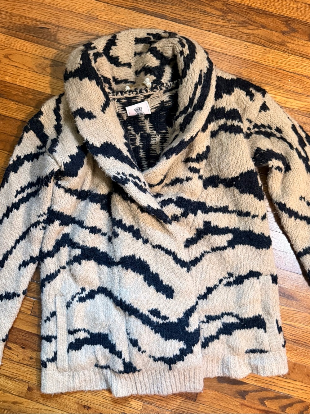 Juicy Couture Cozy Women's Cardigan Animal Print size XS/S
